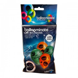 11'' Λάτεξ Μπαλόνια LED Γάτες και Νυχτερίδες (4 τεμ)