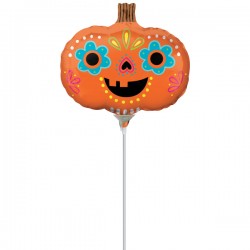 11" Mini Shape Μπαλόνι Κολοκύθα Day of the Dead 11" Mini Shape Μπαλόνι Κολοκύθα Day of the Dead
