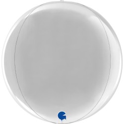 11" Μπαλόνι Ασημί Τρισδιάστατη Σφαίρα ORBZ