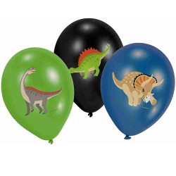 11" Μπαλόνια τυπωμένα Happy Dinosaur 3 χρώματα (6 τεμ) 11" Μπαλόνια τυπωμένα Happy Dinosaur 3 χρώματα (6 τεμ)