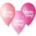 12" Μπαλόνι Happy Bday αστεράκια ροζ αποχρώσεις (25 τεμ)