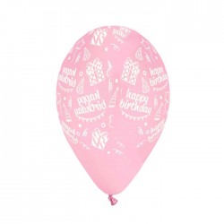 12" Μπαλόνι Happy Bday baby pink (25 τεμ) 12" Μπαλόνι Happy Bday baby pink (25 τεμ)