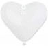 12" Λάτεξ Μπαλόνι Λευκή Καρδιά (50 τεμ)