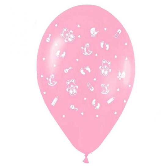 12" Μπαλόνι με αρκουδάκια ροζ (25 τεμ)