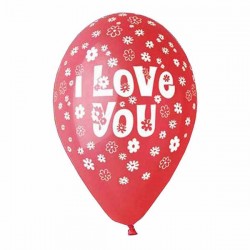12" Μπαλόνι τυπωμένο 'I Love you' μαργαρίτες ( 25 τεμ) 12" Μπαλόνι τυπωμένο 'I Love you' μαργαρίτες ( 25 τεμ)