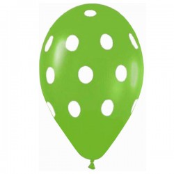 12" Μπαλόνι τυπωμένο λαχανί πουά (25 τεμ) 12" Μπαλόνι τυπωμένο λαχανί πουά (25 τεμ)