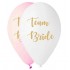 12" Μπαλόνι τυπωμένο μπάτσελορ Team Bride (25 τεμ)