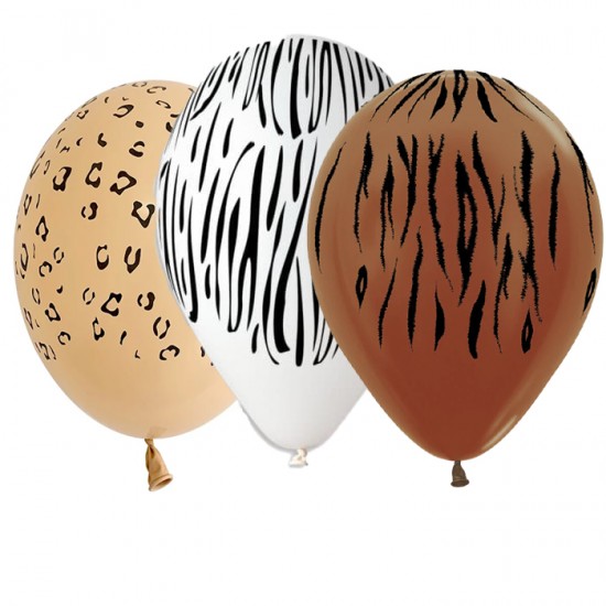 13" Μπαλόνι Animal print (25 τεμ)