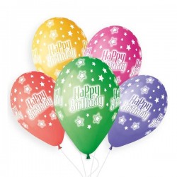 13'' Μπαλόνι Λάτεξ τυπωμένο 'Happy Birthday' (25 τεμ) 13'' Μπαλόνι Λάτεξ τυπωμένο 'Happy Birthday' (25 τεμ)