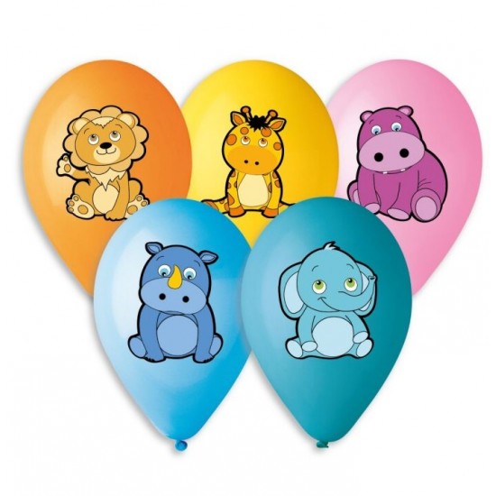 13" Μπαλόνι Ζωάκια της Ζούγκλας (25 τεμ)