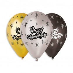 13" Μπαλόνια Happy Anniversary (25 τεμ) 13" Μπαλόνια Happy Anniversary (25 τεμ)