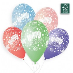 13'' Μπαλόνια Happy Birthday παστέλ (25 τεμ) 13'' Μπαλόνια Happy Birthday παστέλ (25 τεμ)