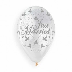 13" Μπαλόνια Just Married Διάφανα (25 τεμ) 13" Μπαλόνια Just Married Διάφανα (25 τεμ)