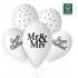 13" Μπαλόνια Just Married - Mr & Mrs (25 τεμ)