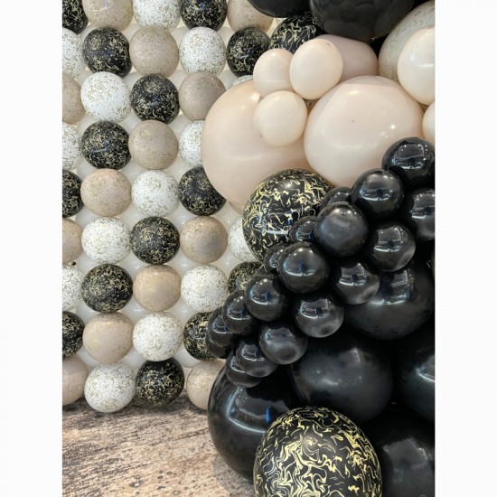 13″ Μπαλόνια Μαύρο Μάρμαρο (25 τεμ)