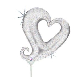 14'' Mini Shape ασημί μπαλόνι Chain of Hearts 14'' Mini Shape ασημί μπαλόνι Chain of Hearts