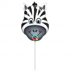 14" Mini Shape Μπαλόνι Κεφάλι Ζέβρας