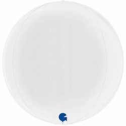 15" Μπαλόνι Άσπρο Τρισδιάστατη Σφαίρα ORBZ