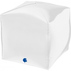 15" Μπαλόνι άσπρος 4D κύβος