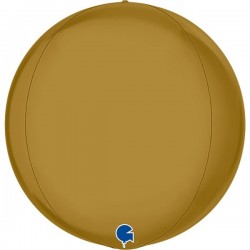 15" Μπαλόνι Σατέν Χρυσό Τρισδιάστατη Σφαίρα ORBZ