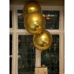 15" Μπαλόνι Σατέν Χρυσό Τρισδιάστατη Σφαίρα ORBZ