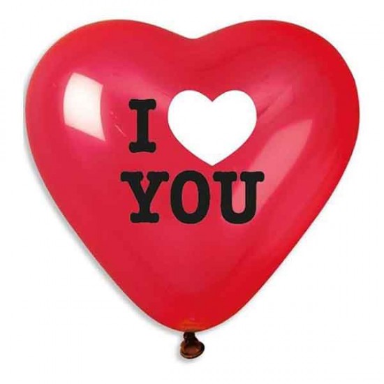 17" Μπαλόνι Καρδιά I love you (25 τεμ)
