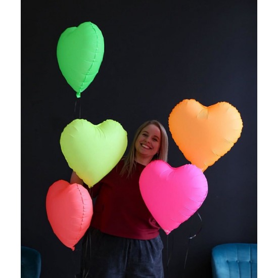 17'' Μπαλόνι Neon Φούξια Καρδιά