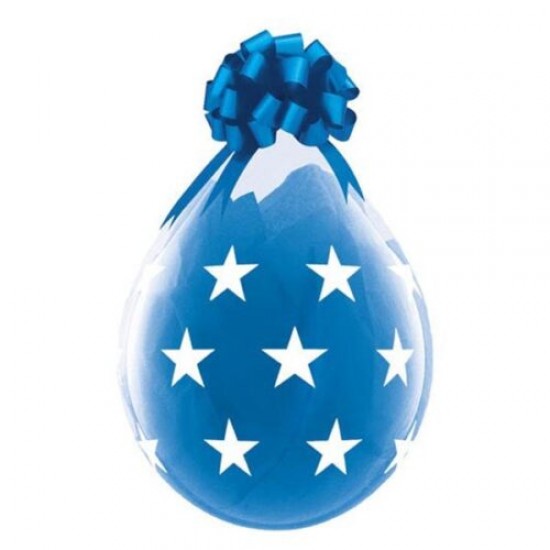 18'' Διάφανο μπαλόνι γυάλας Stuffed με αστέρια (25 τεμ) 18'' Διάφανο μπαλόνι γυάλας Stuffed με αστέρια (25 τεμ)