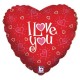 18” Μπαλόνι αγάπης μικρές καρδιές ‘Love You’
