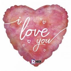18'' Μπαλόνι αγάπης νερομπογιά 'I Love You'