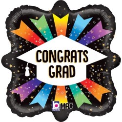 18" Μπαλόνι Αποφοίτησης Congrats Grad Ribbons 18" Μπαλόνι Αποφοίτησης Congrats Grad Ribbons