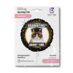 18" Μπαλόνι αποφοίτησης Grumpy Cat 18" Μπαλόνι αποφοίτησης Grumpy Cat
