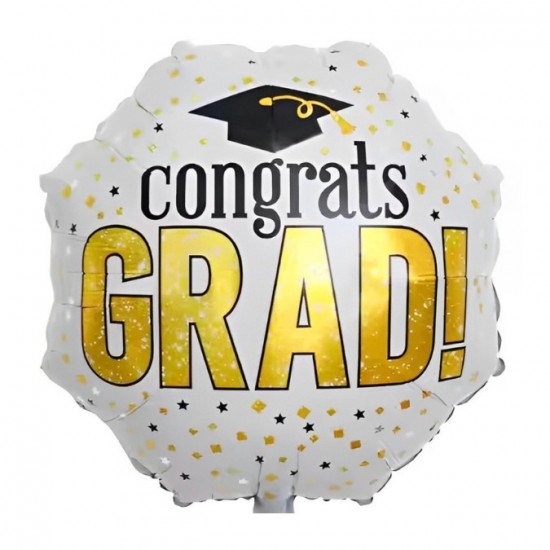 18″ Μπαλόνι Αποφοίτησης Οκτάγωνο Congrats Grad