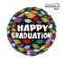 18" Μπαλόνι Αποφοίτησης Πολύχρωμα Καπέλα