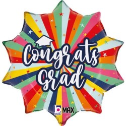 18" Μπαλόνι Αποφοίτησης Πολύχρωμο Congrats Grad 18" Μπαλόνι Αποφοίτησης Πολύχρωμο Congrats Grad