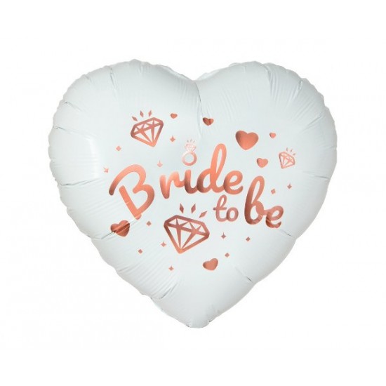 18" Μπαλόνι άσπρη Καρδιά Bride to be