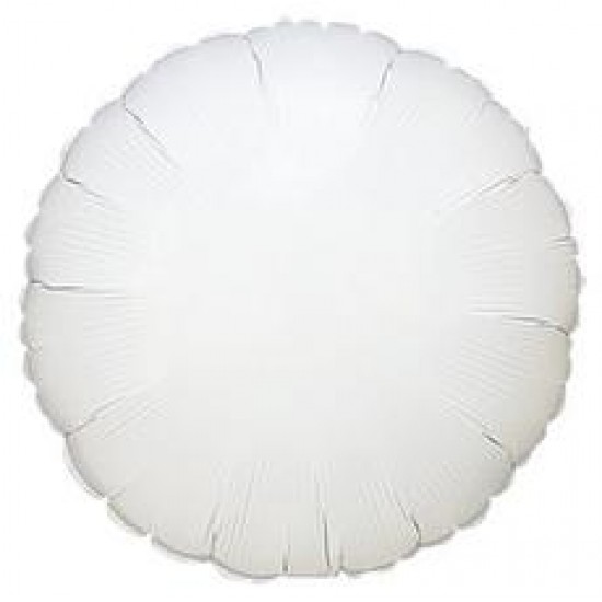 18" Μπαλόνι Άσπρο ματ Στρογγυλό