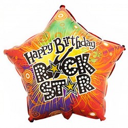 18" Μπαλόνι αστέρι Happy Bday Rock Star 18" Μπαλόνι αστέρι Happy Bday Rock Star