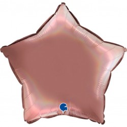 18'' Μπαλόνι Αστέρι Ροζέ Holographic 18'' Μπαλόνι Αστέρι Ροζέ Holographic