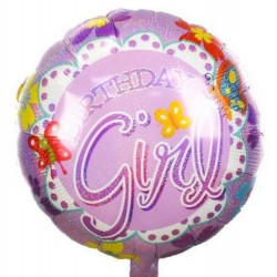 18" Μπαλόνι Birthday Girl Πεταλούδες 18" Μπαλόνι Birthday Girl Πεταλούδες