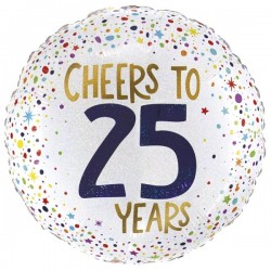18'' Μπαλόνι Cheers To 25 Years 18'' Μπαλόνι Cheers To 25 Years