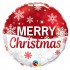 18'' Μπαλόνι Χιονονιφάδες ''Merry Christmas''