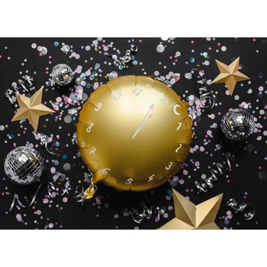 18" Μπαλόνι Χρυσό Ρολόι