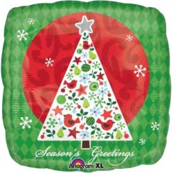 18" Μπαλόνι Χριστουγεννιάτικο Τετράγωνο Έλατο 18" Μπαλόνι Χριστουγεννιάτικο Τετράγωνο Έλατο