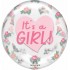 22"' Διάφανο Μπαλόνι ORBZ ''It's A Girl'' Φλοράλ
