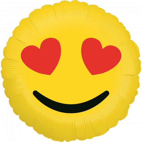 18" Μπαλόνι Emoji Καρδούλες