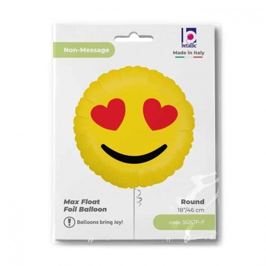 18" Μπαλόνι Emoji Καρδούλες