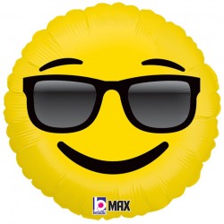 18" Μπαλόνι Emoji με γυαλιά 18" Μπαλόνι Emoji με γυαλιά
