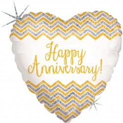 18" Μπαλόνι Επετείου Καρδιά "Happy Anniversary" 18" Μπαλόνι Επετείου Καρδιά "Happy Anniversary"
