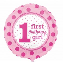 18" Μπαλόνι First Birthday Girl 18" Μπαλόνι First Birthday Girl